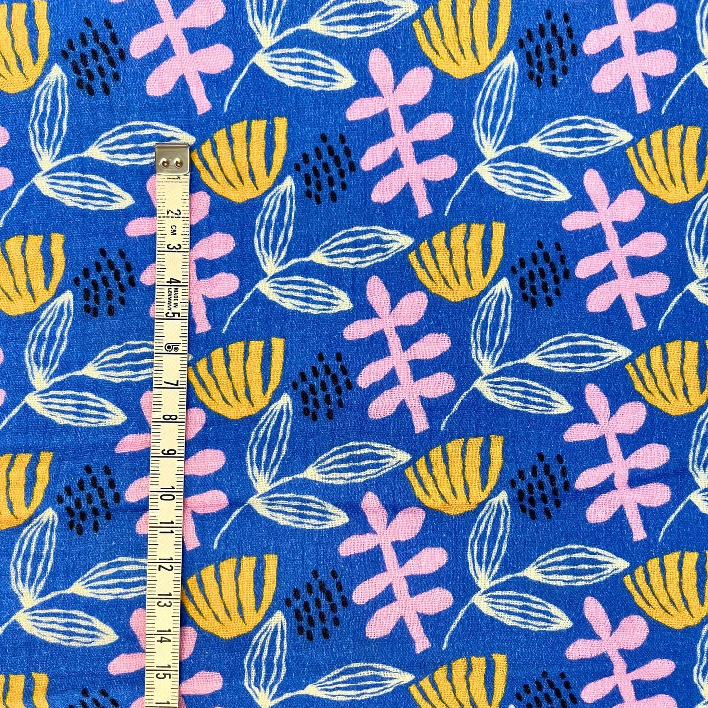 REMNANT - 1.20m x 150cm - Printed Abstract Double Gauze Fabric, 100% Cotton Muslin