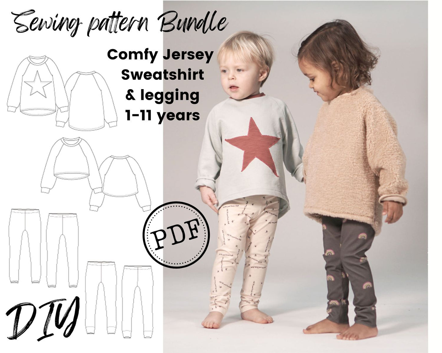 Aspen Kids Sweatshirt Sewing Pattern