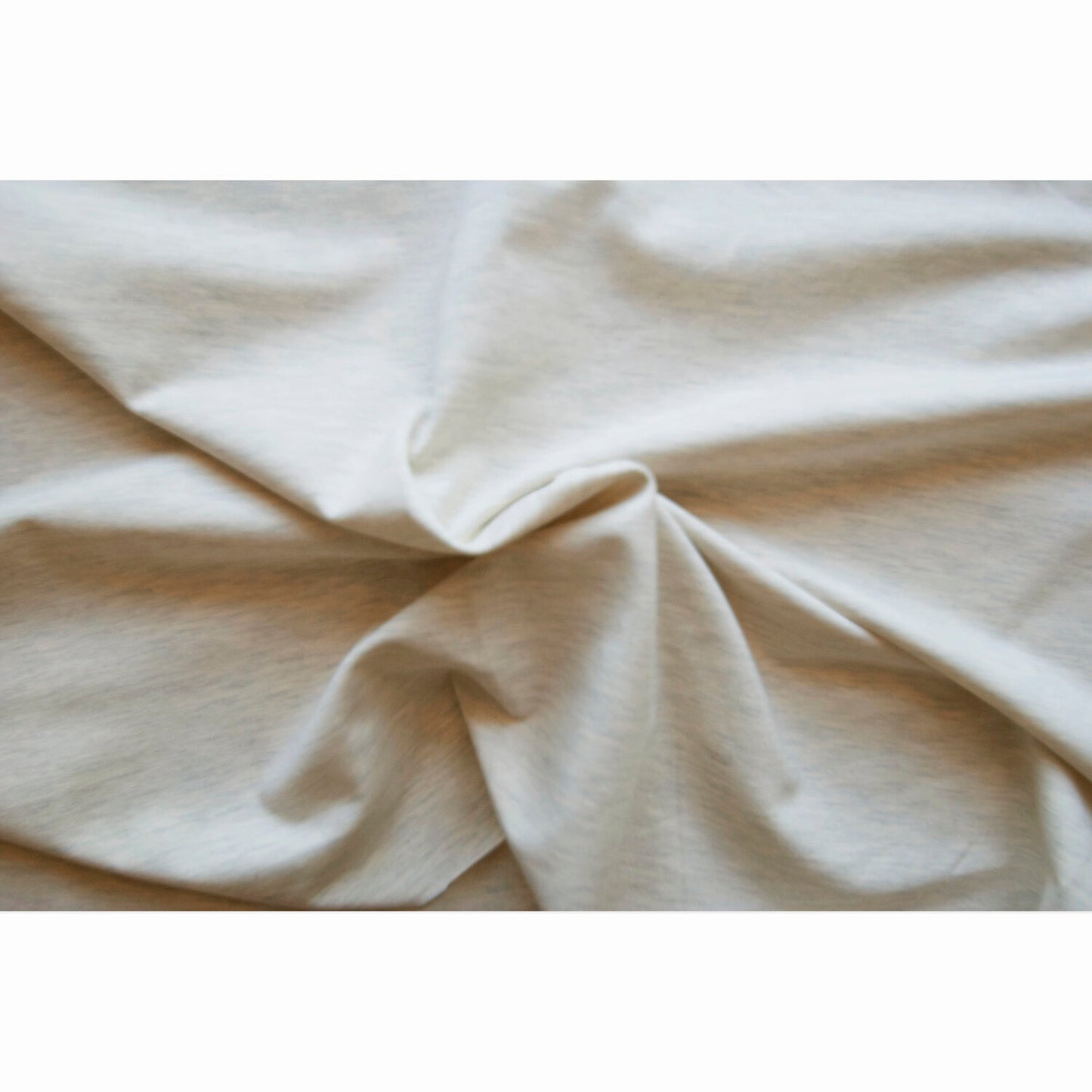 Cream Marl Single Stetch Cotton Jersey, Oeko-Tex Standard 100.