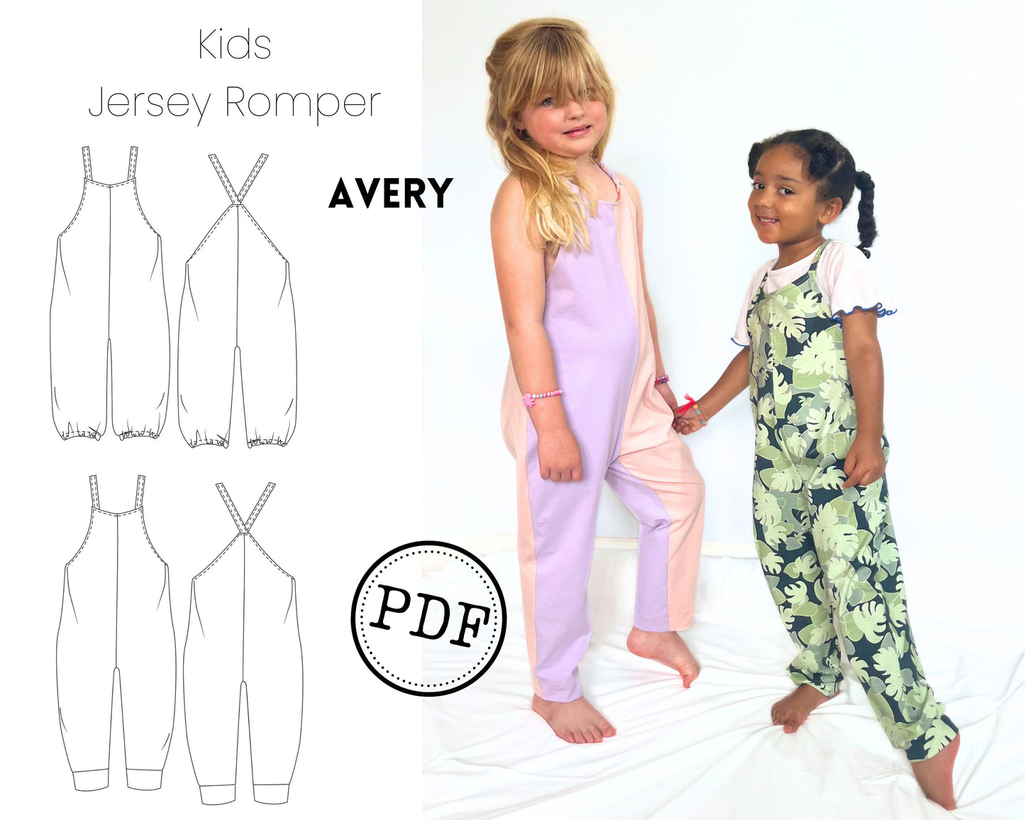 Baby/Toddler Avery Romper Dungaree Sewing Pattern