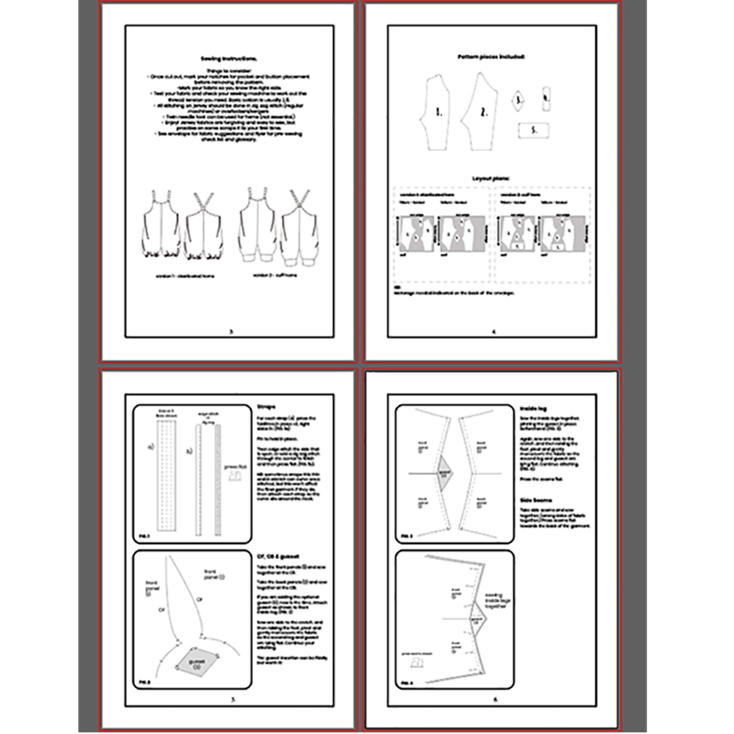 Baby/Toddler Avery Romper Dungaree Sewing Pattern