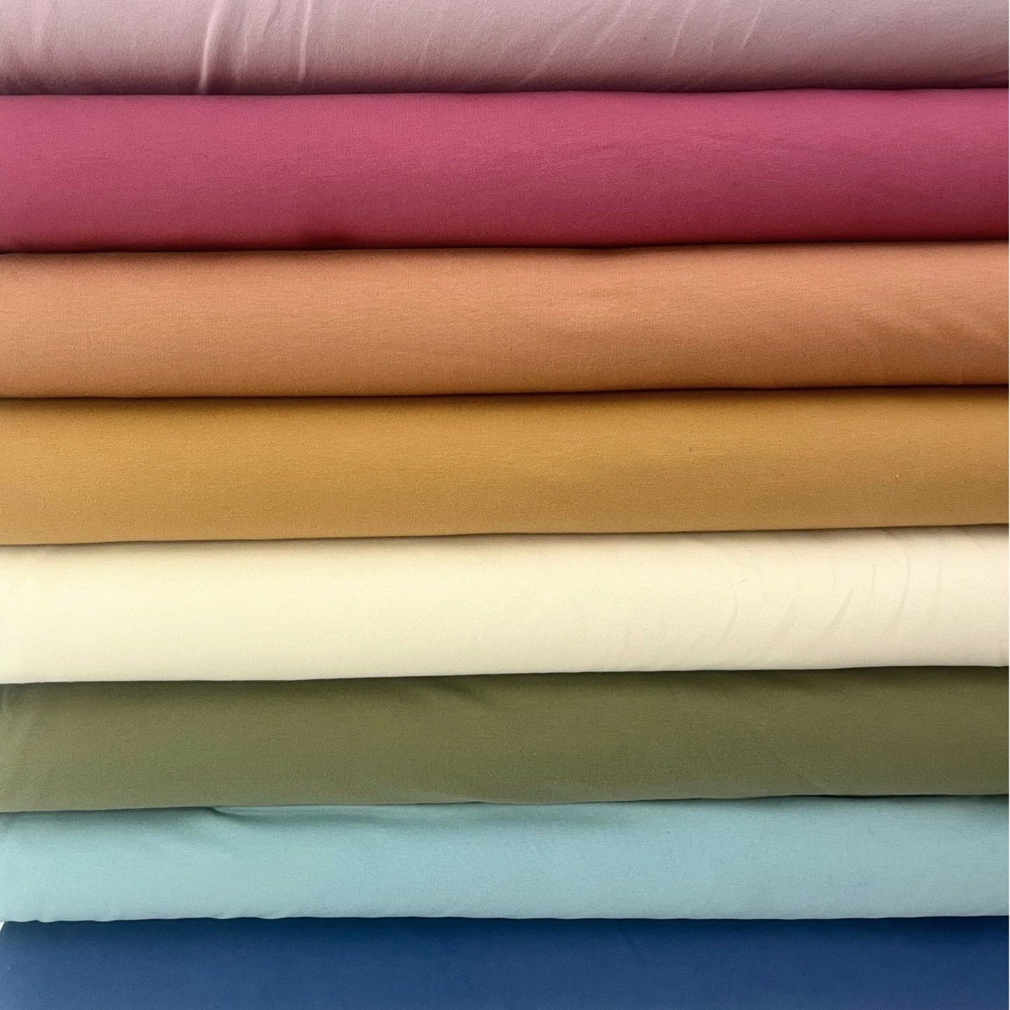 Organic Soft Brushed Back Stretch French Terry Sweatshirt Fabric 95% Organic Cotton/5% Elastane - Soft Teal