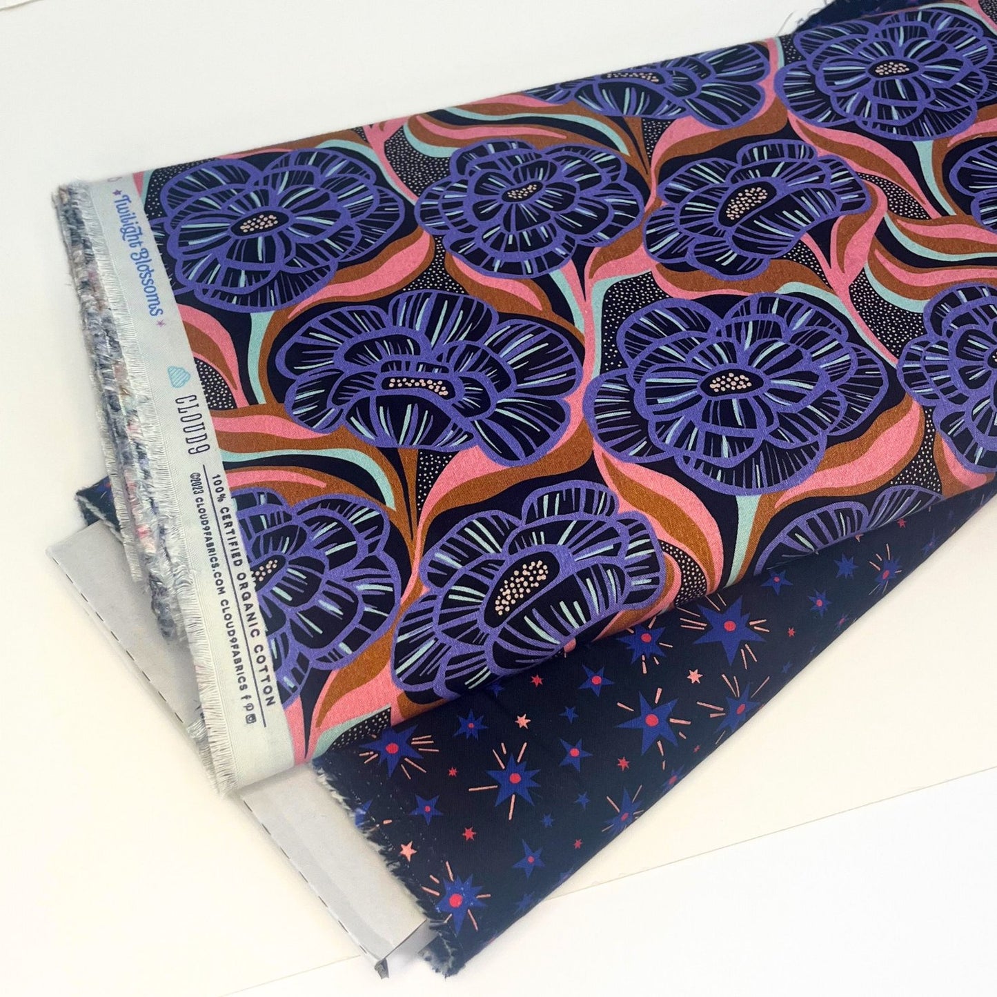 Twilight Blossoms Organic Cotton - Nightfall Collection by Pip & Lo for Cloud9 Fabrics