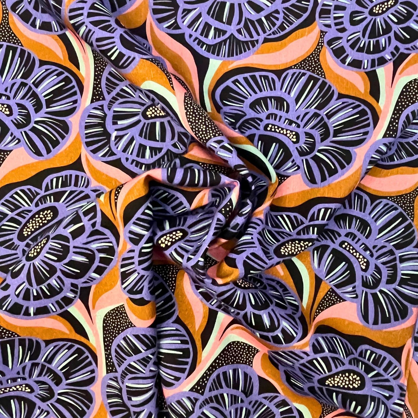 Twilight Blossoms Organic Cotton - Nightfall Collection by Pip & Lo for Cloud9 Fabrics