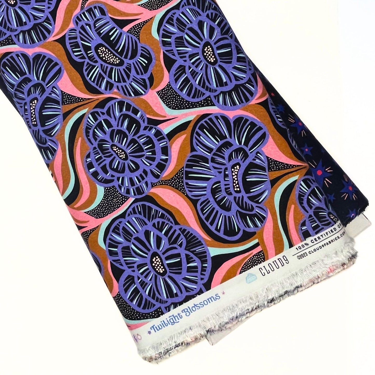 Twilight Blossoms Organic Cotton - Nightfall Collection by Pip & Lo for Cloud9 Fabrics