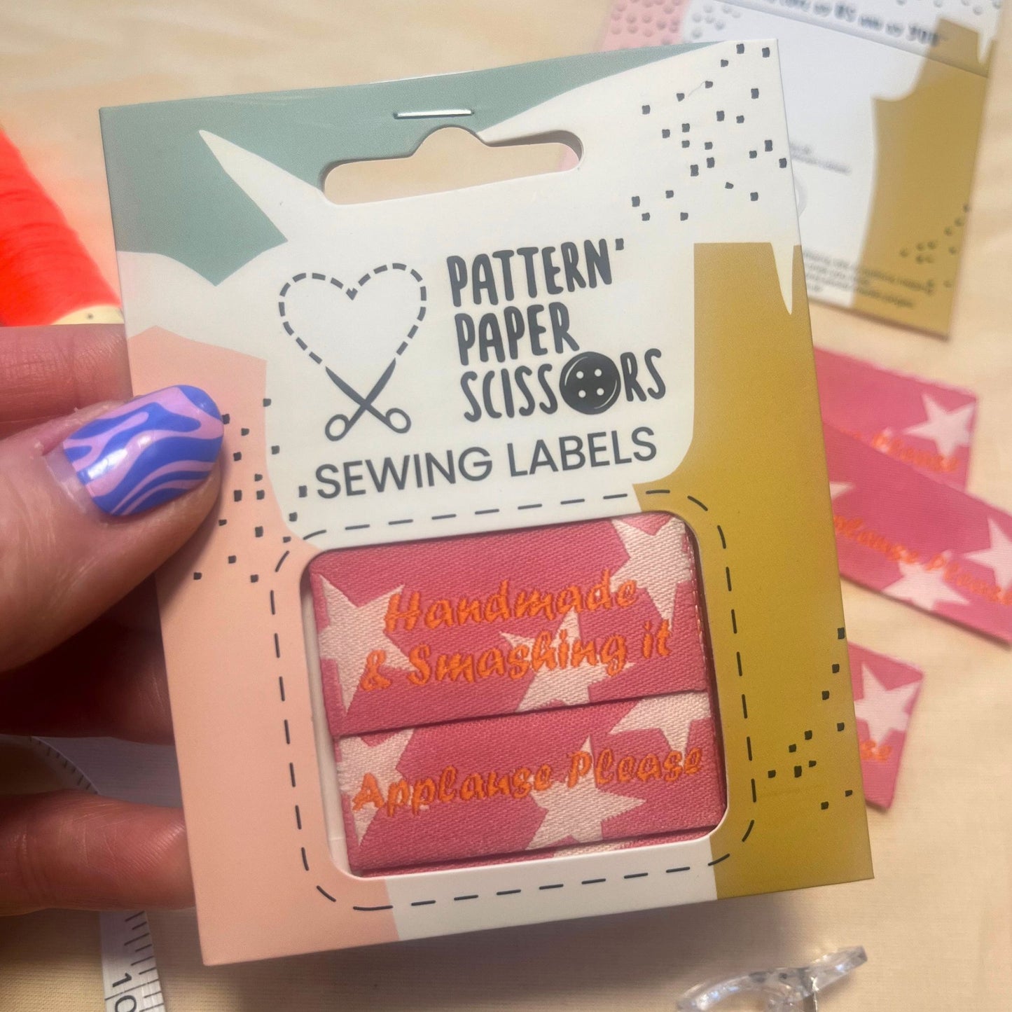 Sewing Labels — "Handmade and Smashing It" | Pack of 6