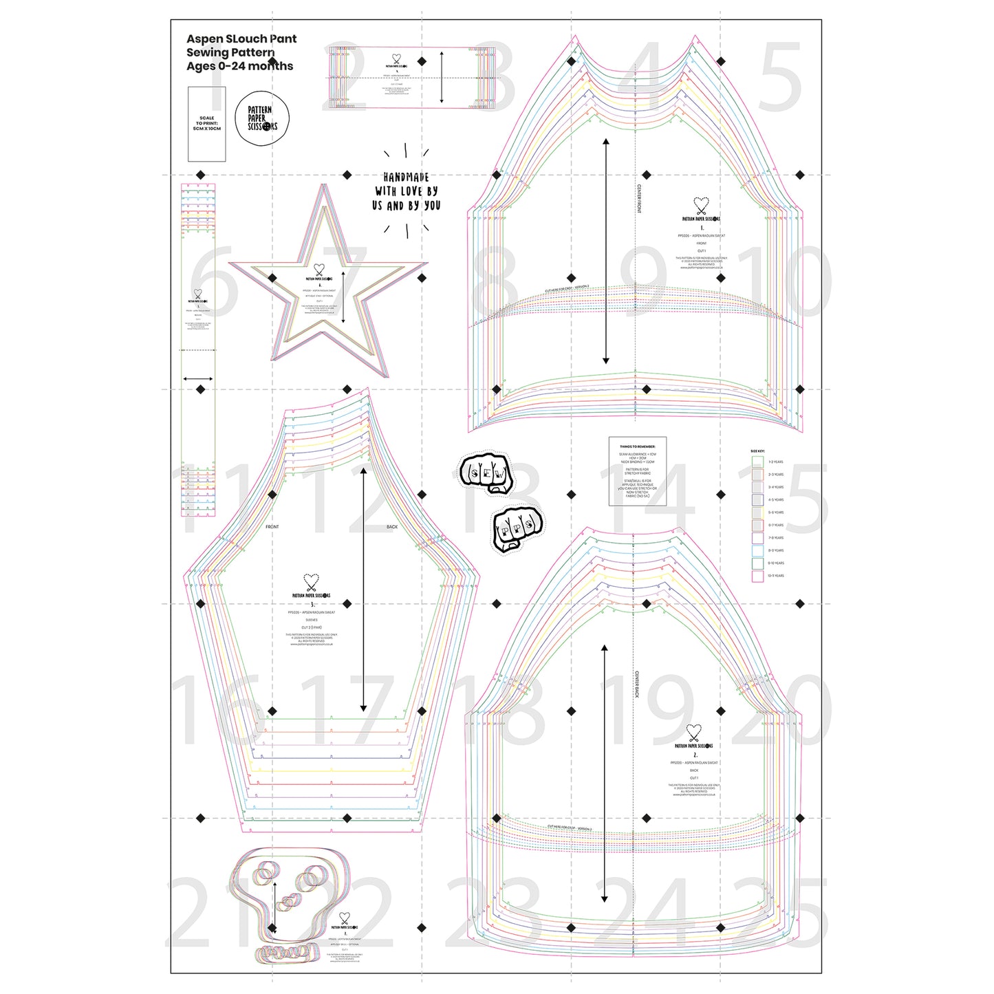 Aspen Kids Sweatshirt Sewing Pattern