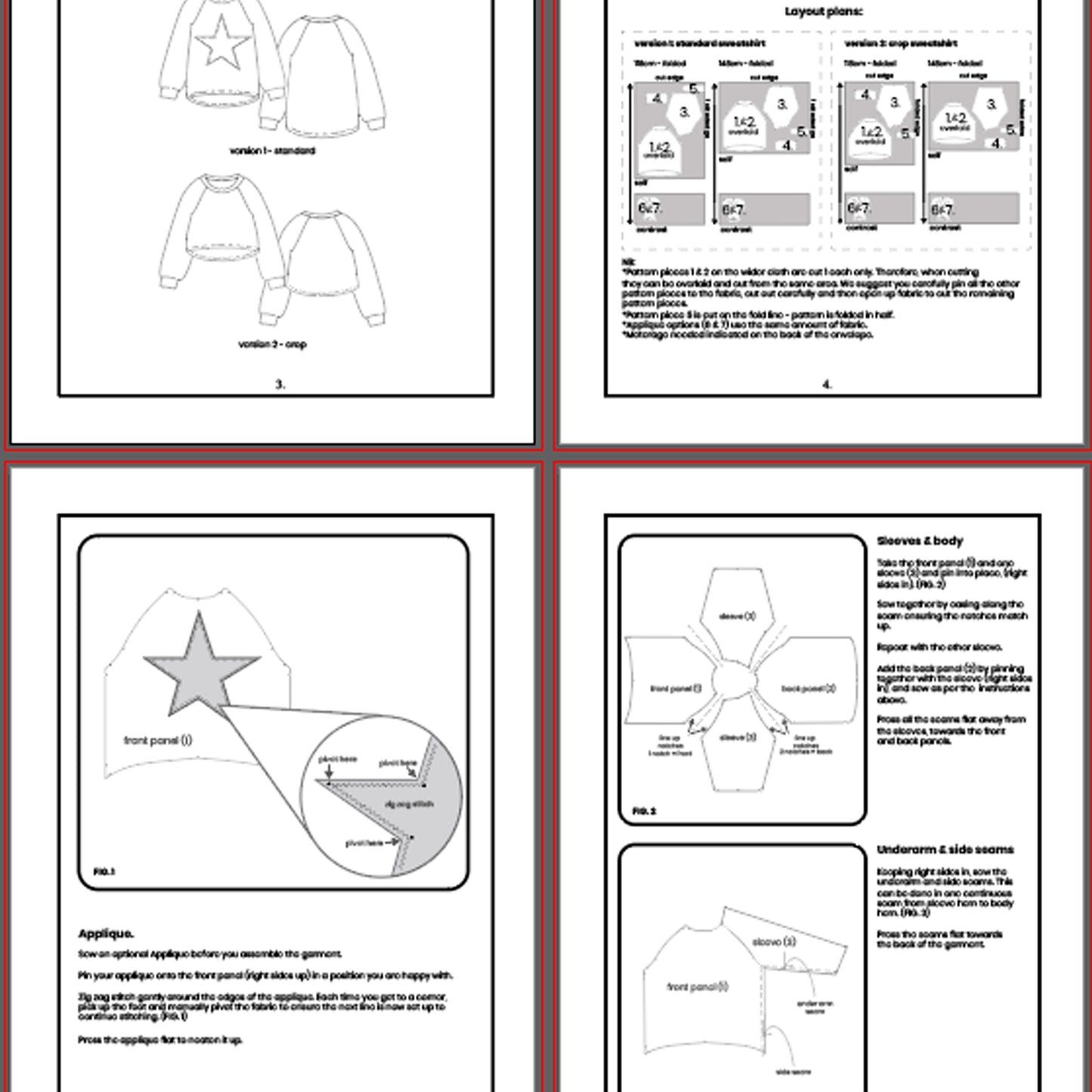 Aspen Kids Sweatshirt Sewing Pattern
