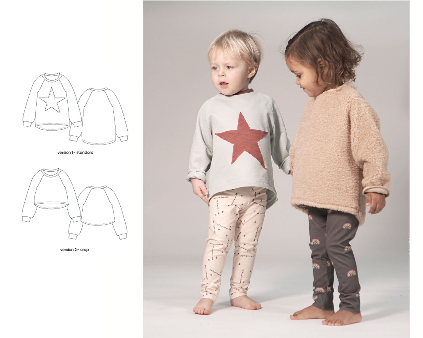 Aspen Kids Sweatshirt Sewing Pattern