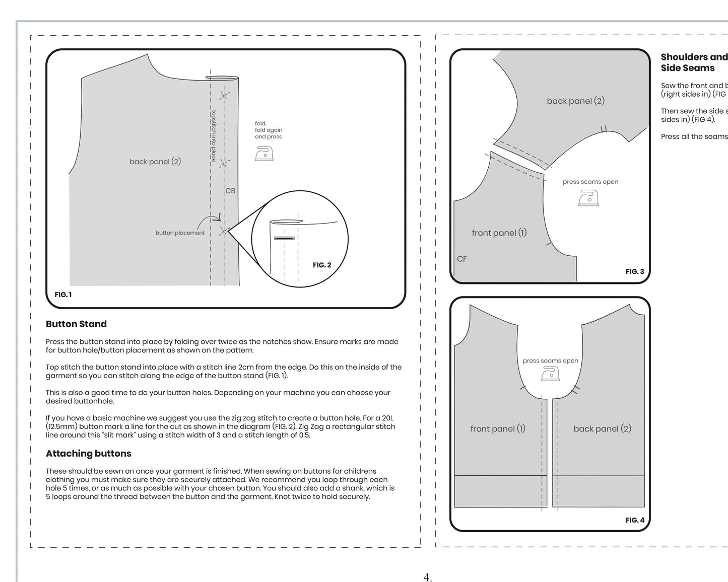 Kids Woven Tunic & Dress Sewing Pattern, Girls aged 1-11 years, Paper and PDF Options