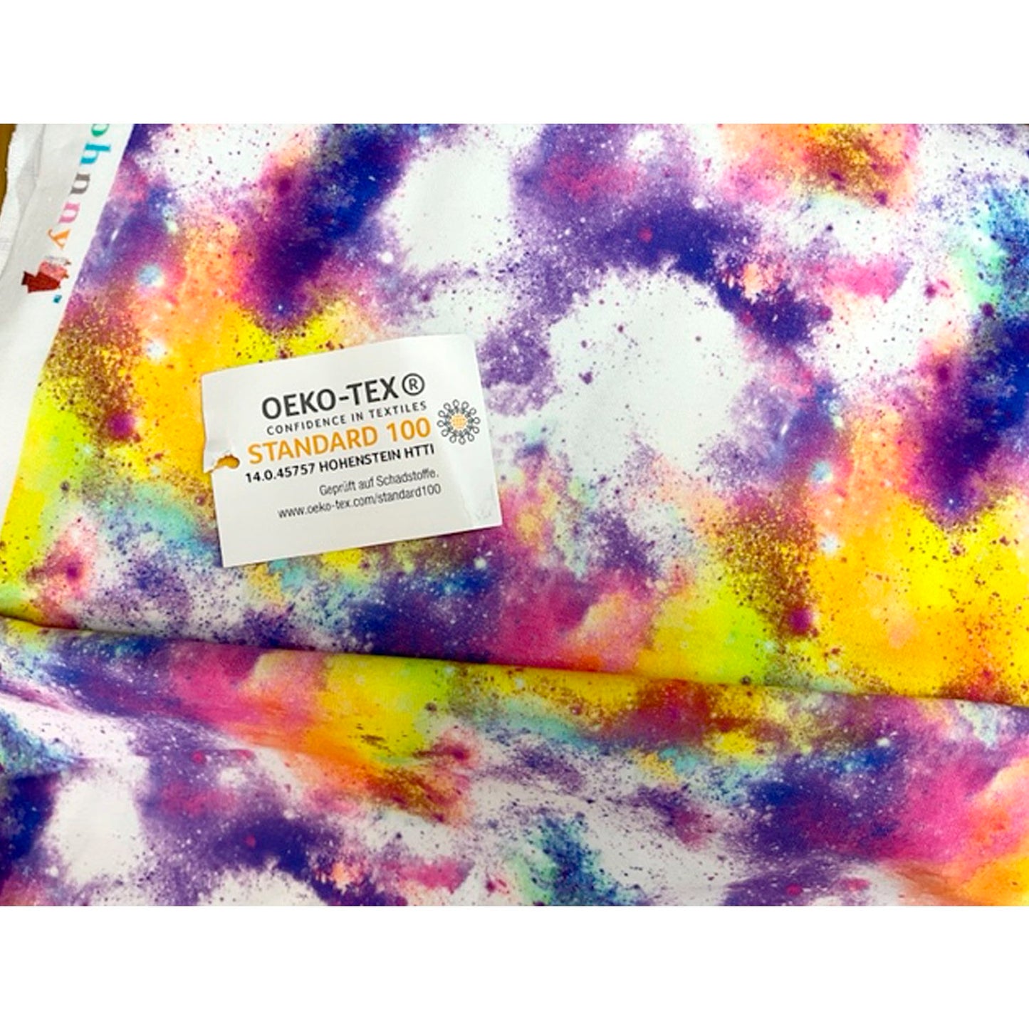 Multicoloured Little Johnny Spray Away Tie Dye effect French Terry Sweatshirting
