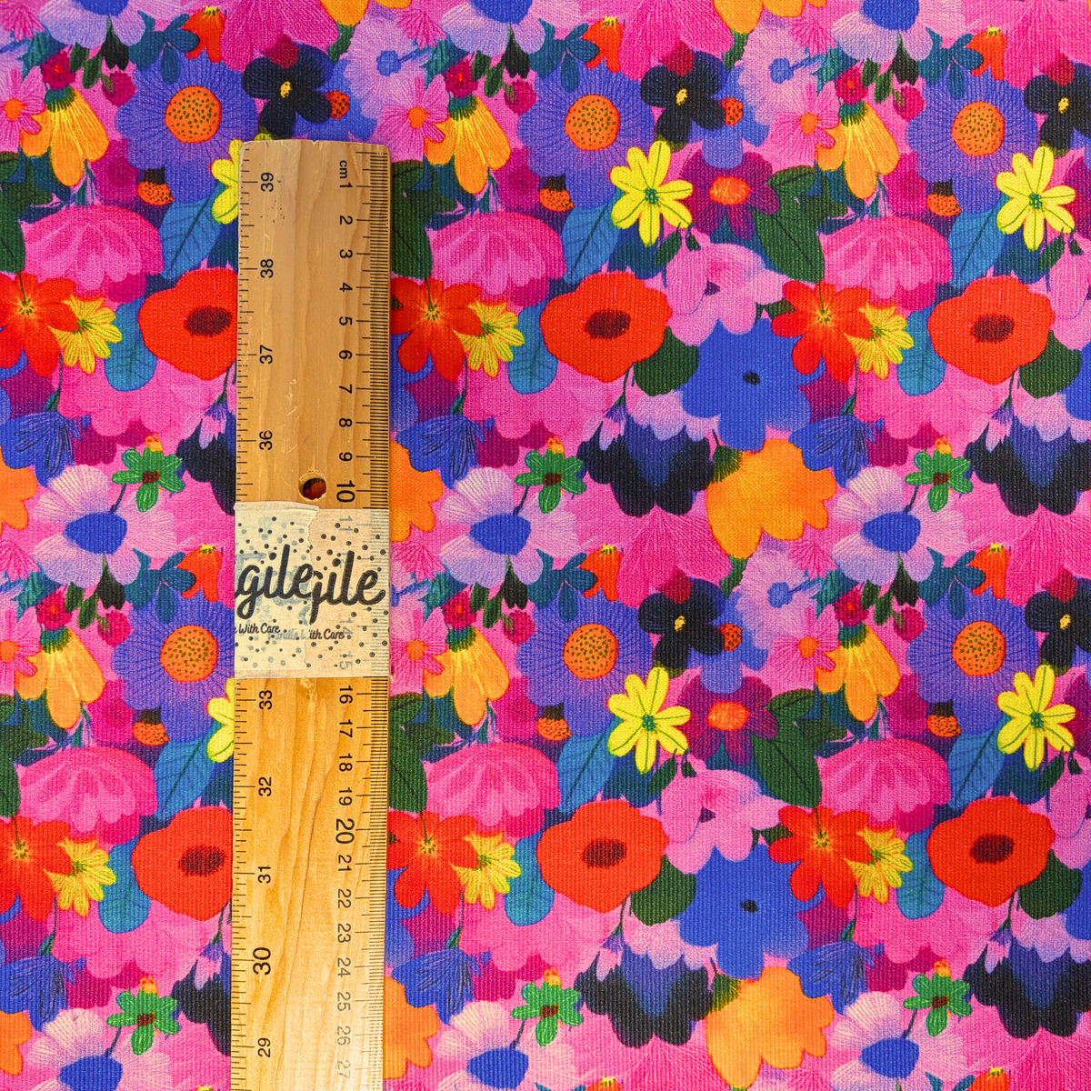 Wildflower Symphony Needlecord | Bright Floral Cotton Corduroy