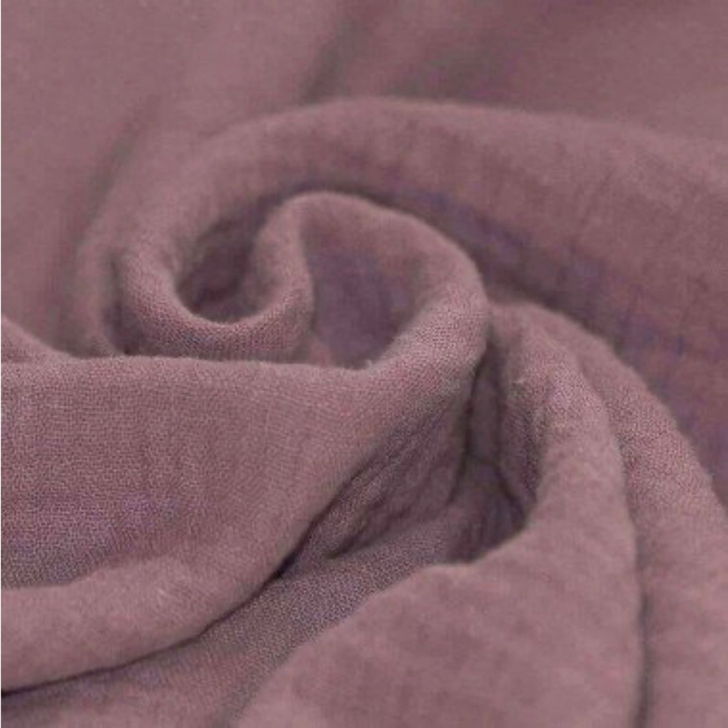 Mauve Double Gauze Fabric, 100% cotton Muslin
