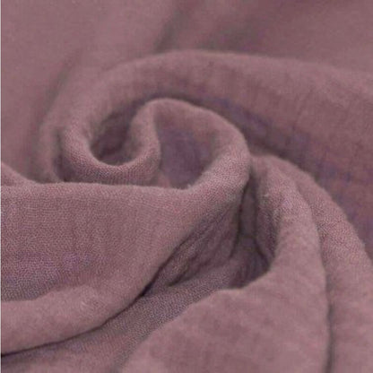 Mauve Double Gauze Fabric, 100% cotton Muslin