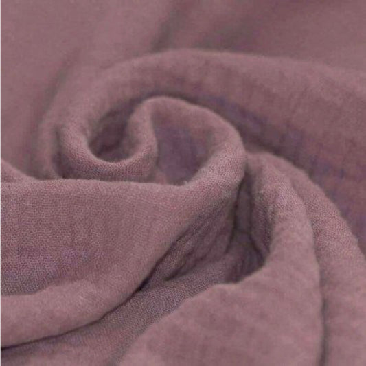 Mauve Double Gauze Muslin Fabric