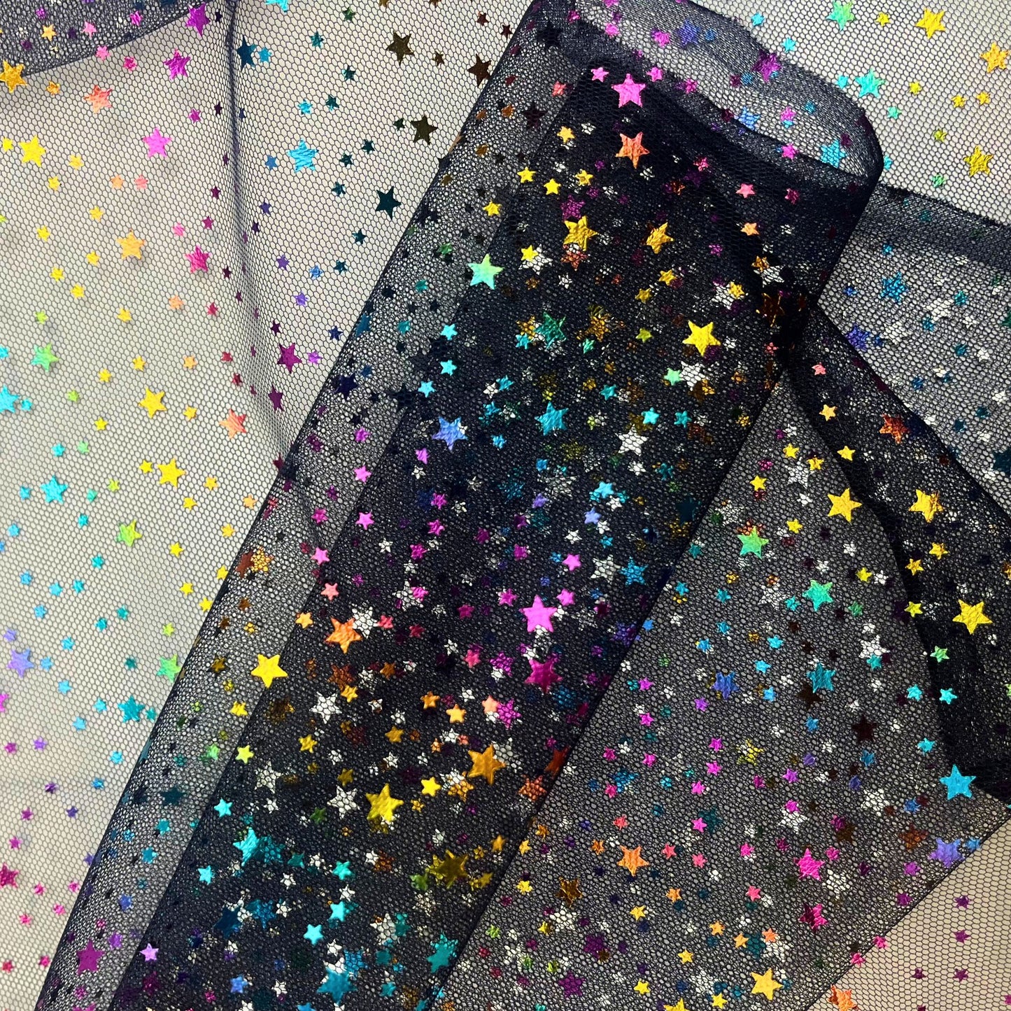 Sparkle Tulle Mesh fabric - 147cm wide. Colourful Irridescent fabric for tutus, skirts, fancy dress
