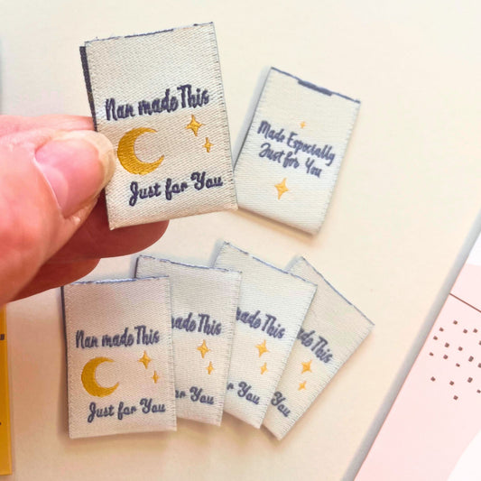 Nan made this sewing labels