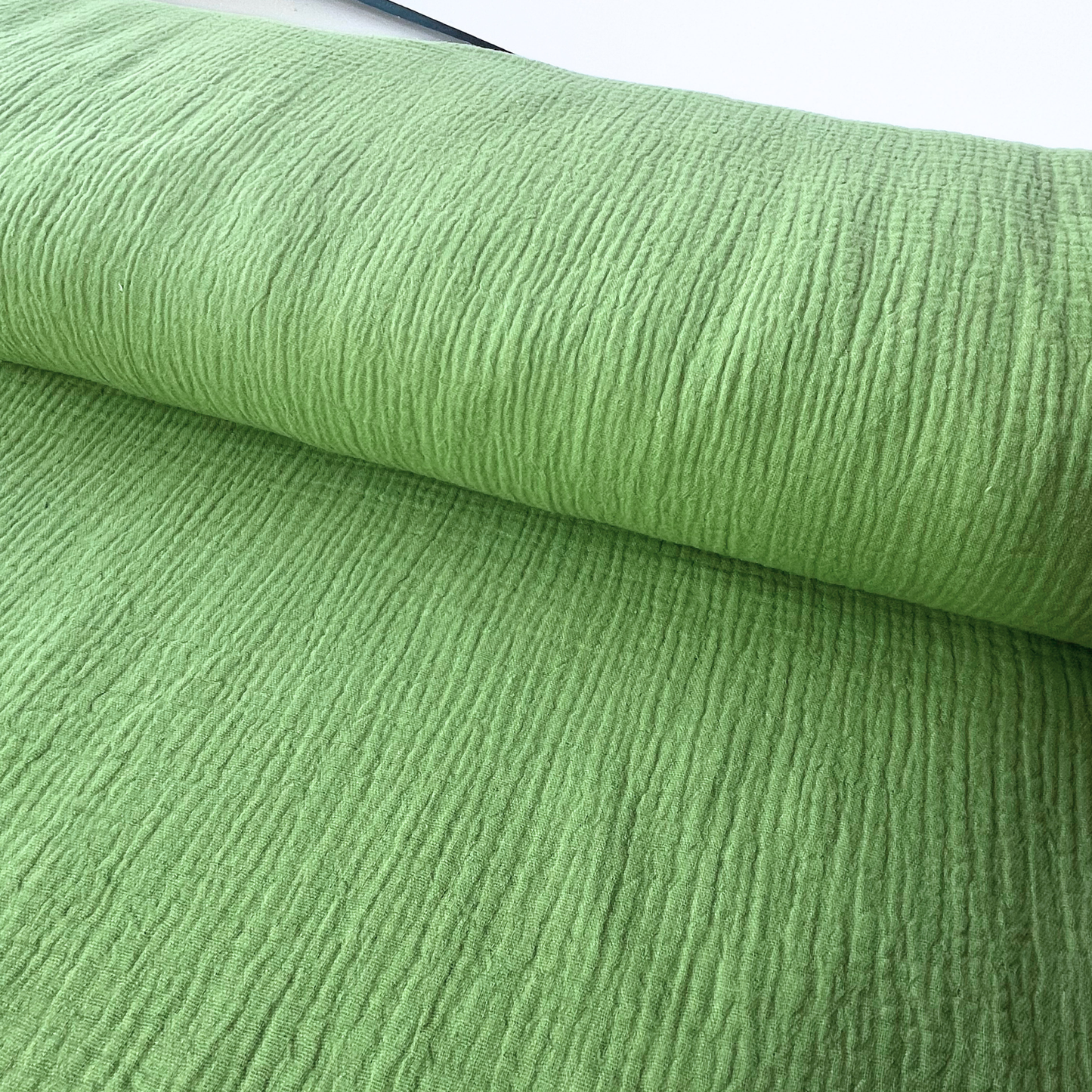 Soft Leafy Green Double Gauze 100% Cotton Muslin