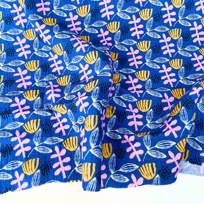 Printed Abstract Double Gauze Fabric, 100% Cotton Muslin