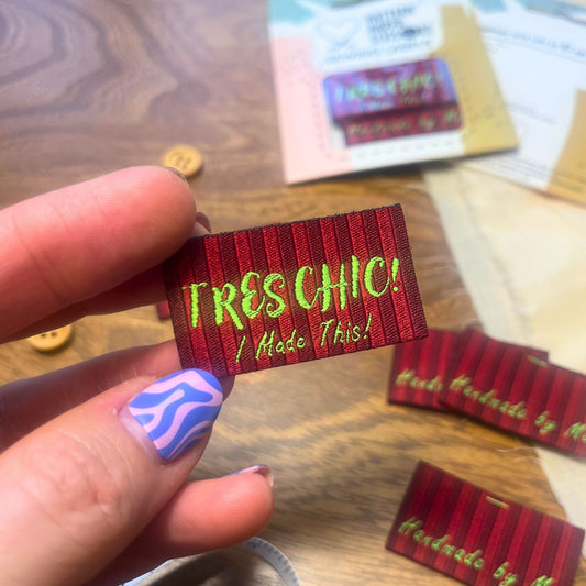 Tres Chic sewing labels
