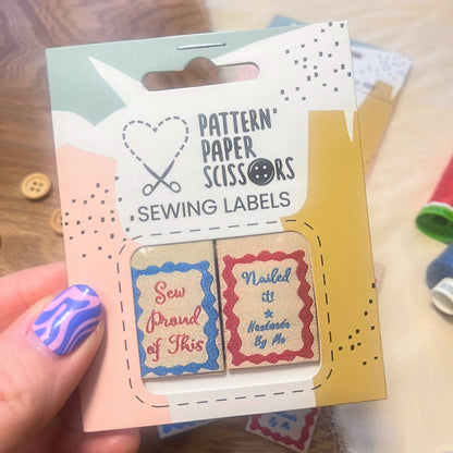 Sewing Labels, Sew Proud of This/Nailed it! Woven label, make your makes shine. Pack of 6
