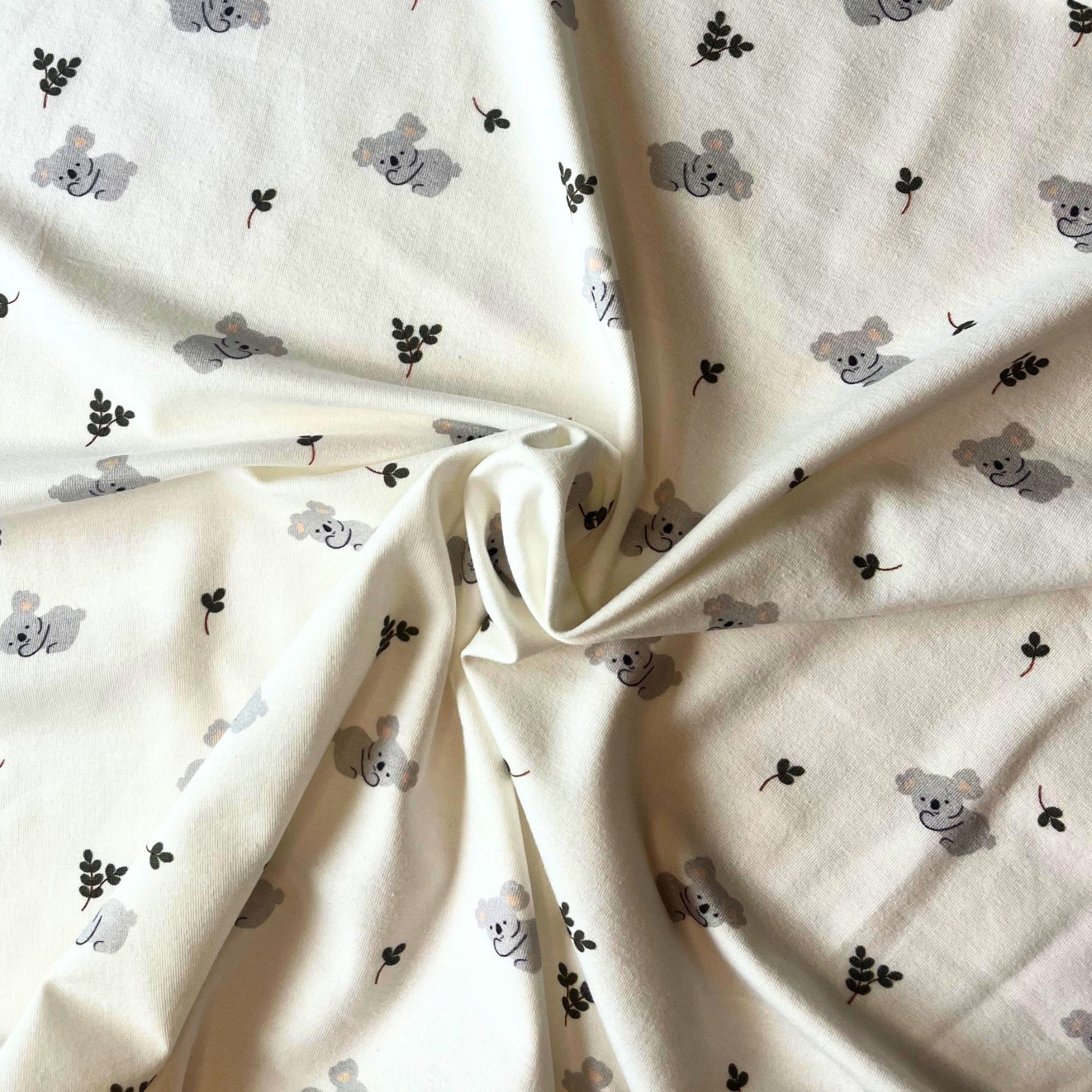 Eco-friendly cotton baby fabric, breathable and soft to touch with cute animal print