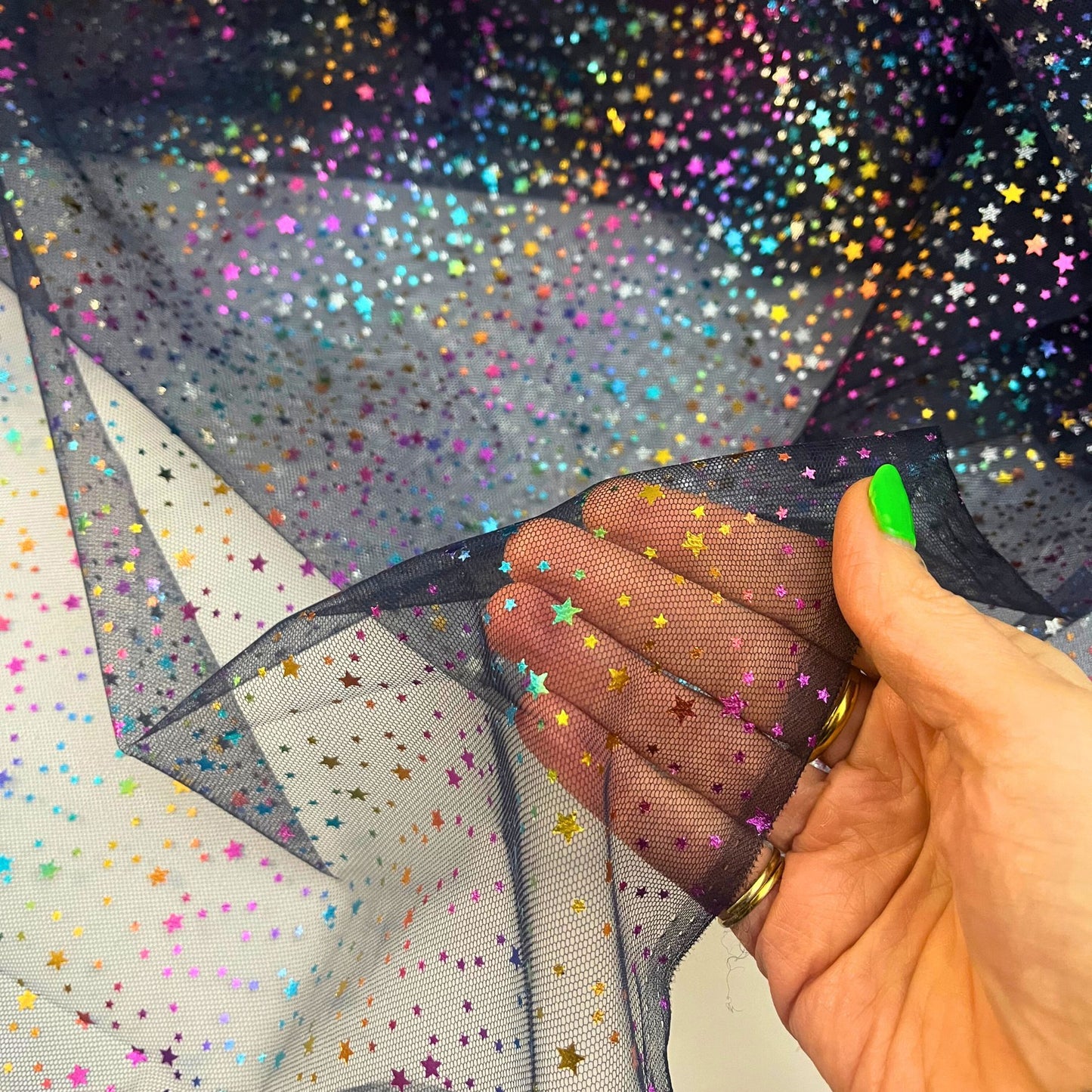Sparkle Tulle Mesh fabric - 147cm wide. Colourful Irridescent fabric for tutus, skirts, fancy dress