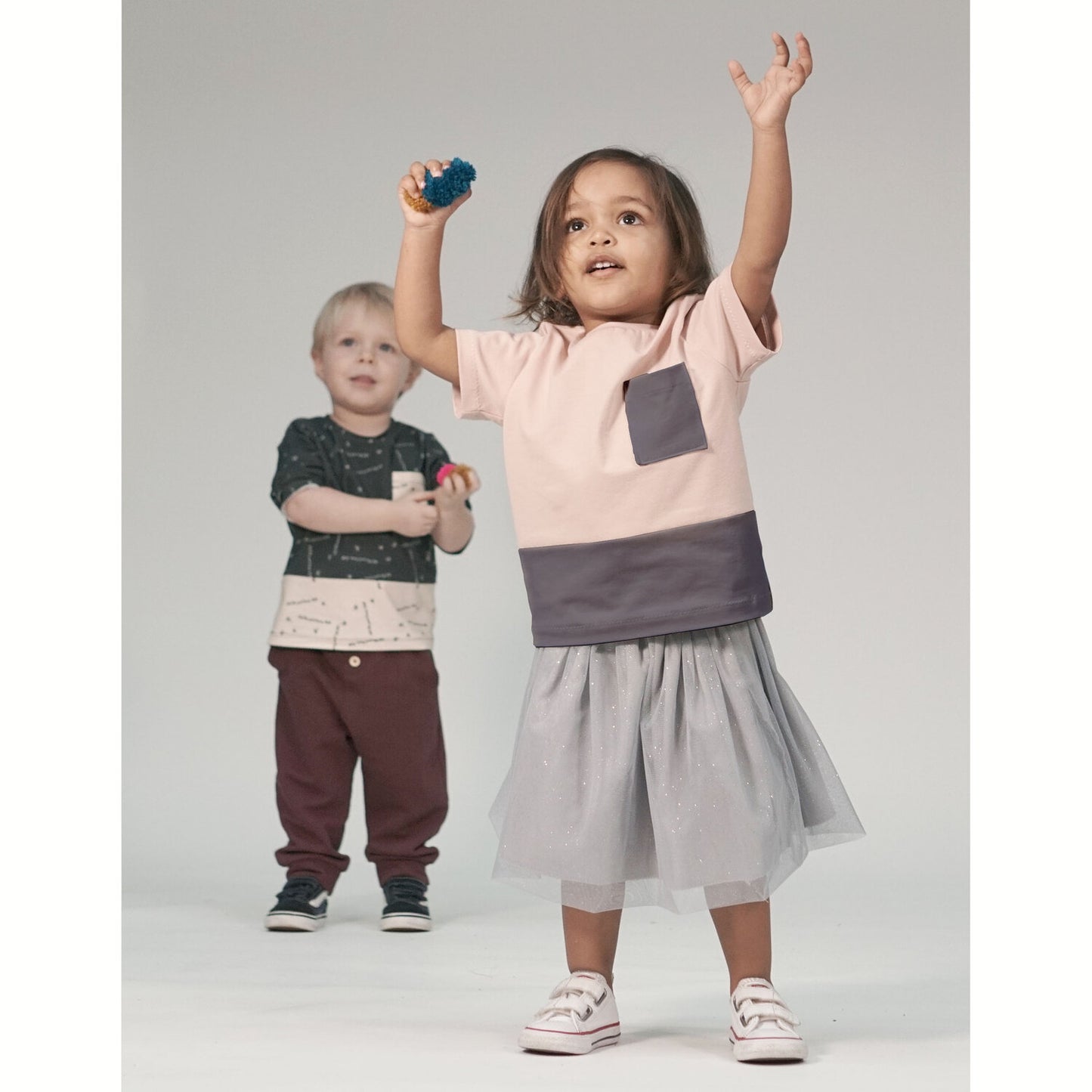 Kids Mix and Match Style Tee, T-Shirt Sewing Pattern, Paper and PDF Options