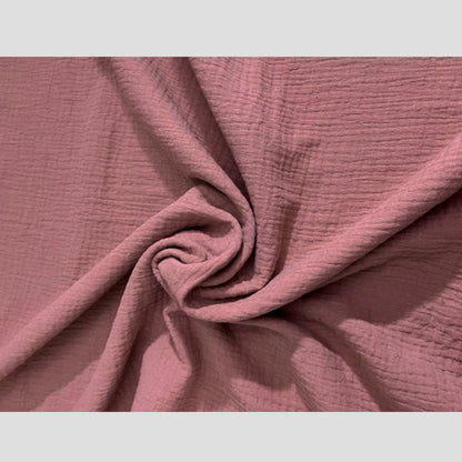 Blush Rose Pink Double Gauze Fabric, 100% cotton Muslin