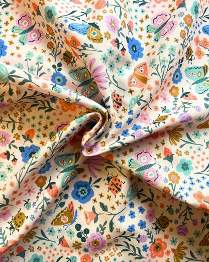 Floral butterfly light weight 100% cotton fabric