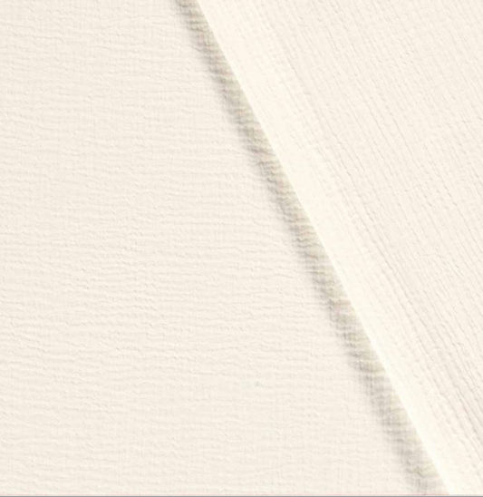 Ecru (ivory, light cream) Double Gauze, 100% Cotton Muslin