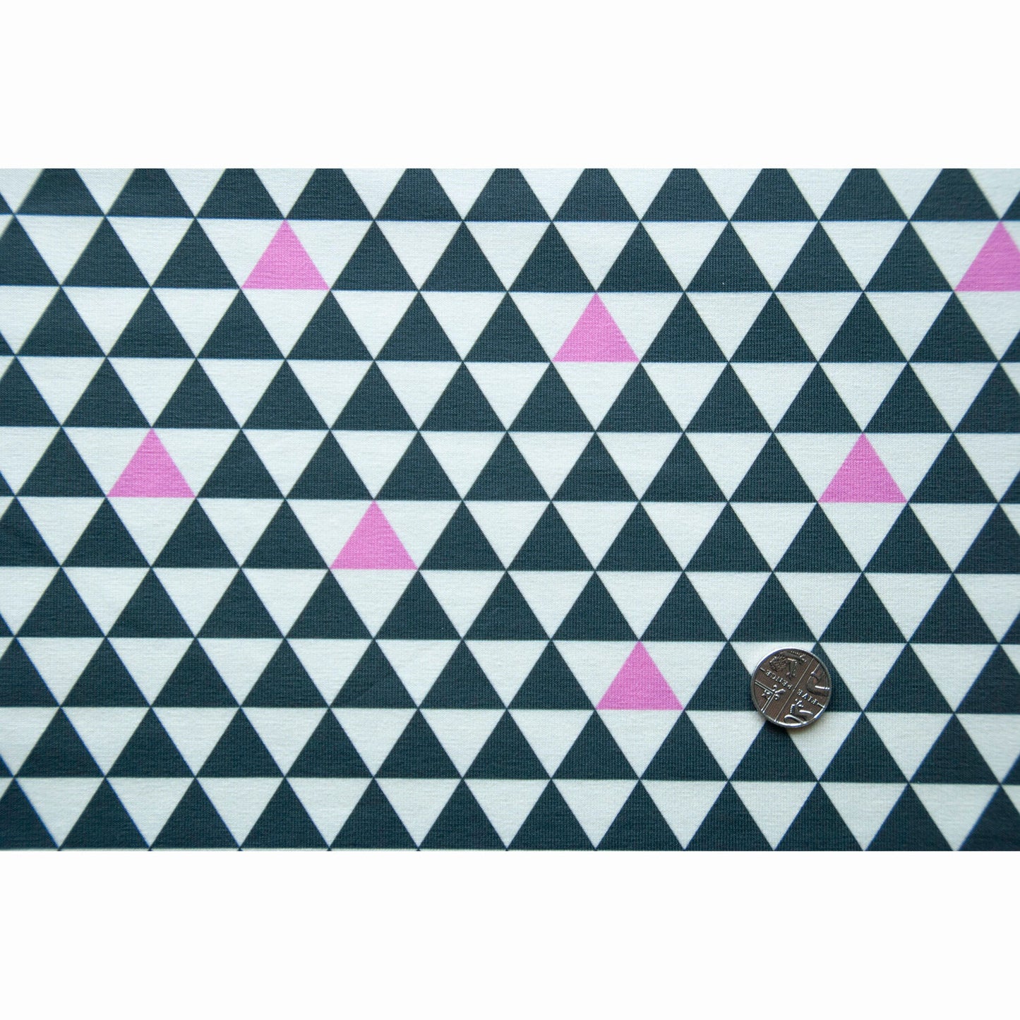 Mono Triangle Print, Stretch Jersey