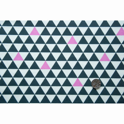 Mono Triangle Print, Stretch Jersey