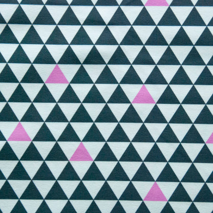 Mono Triangle Print, Stretch Jersey