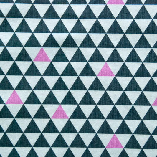 Mono Triangle Print, Stretch Jersey