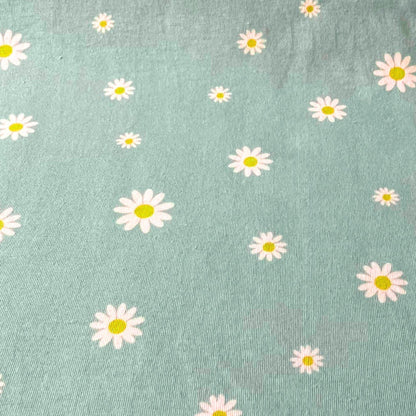 95% cotton 5% elastane teal jersey for handmade kidswear clothes.