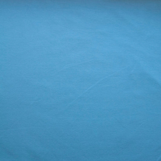 Dusky Blue Single Stretch Cotton Jersey, sold in half meters, Oeko-Tex Standard 100