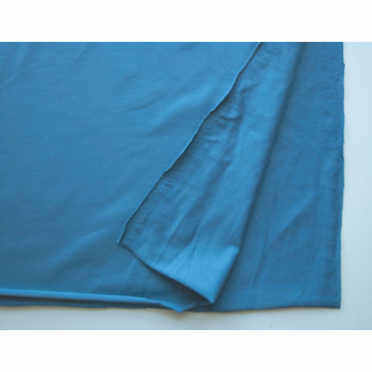 Dusky Blue Single Stretch Cotton Jersey, sold in half meters, Oeko-Tex Standard 100