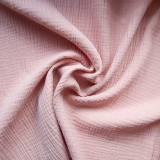 Dusky Pink Double Gauze, 100% Cotton Muslin