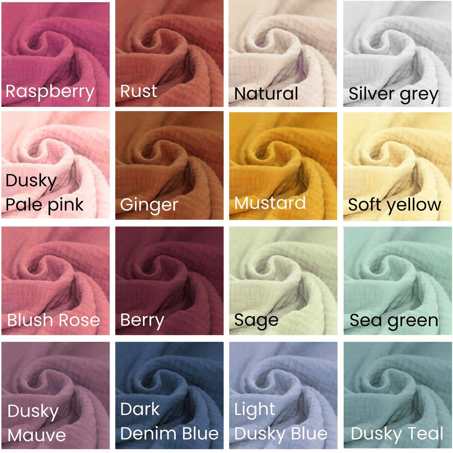 Dusky Teal Double Gauze 100% Cotton Muslin