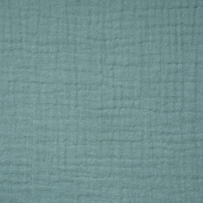 Dusky Teal Double Gauze 100% Cotton Muslin