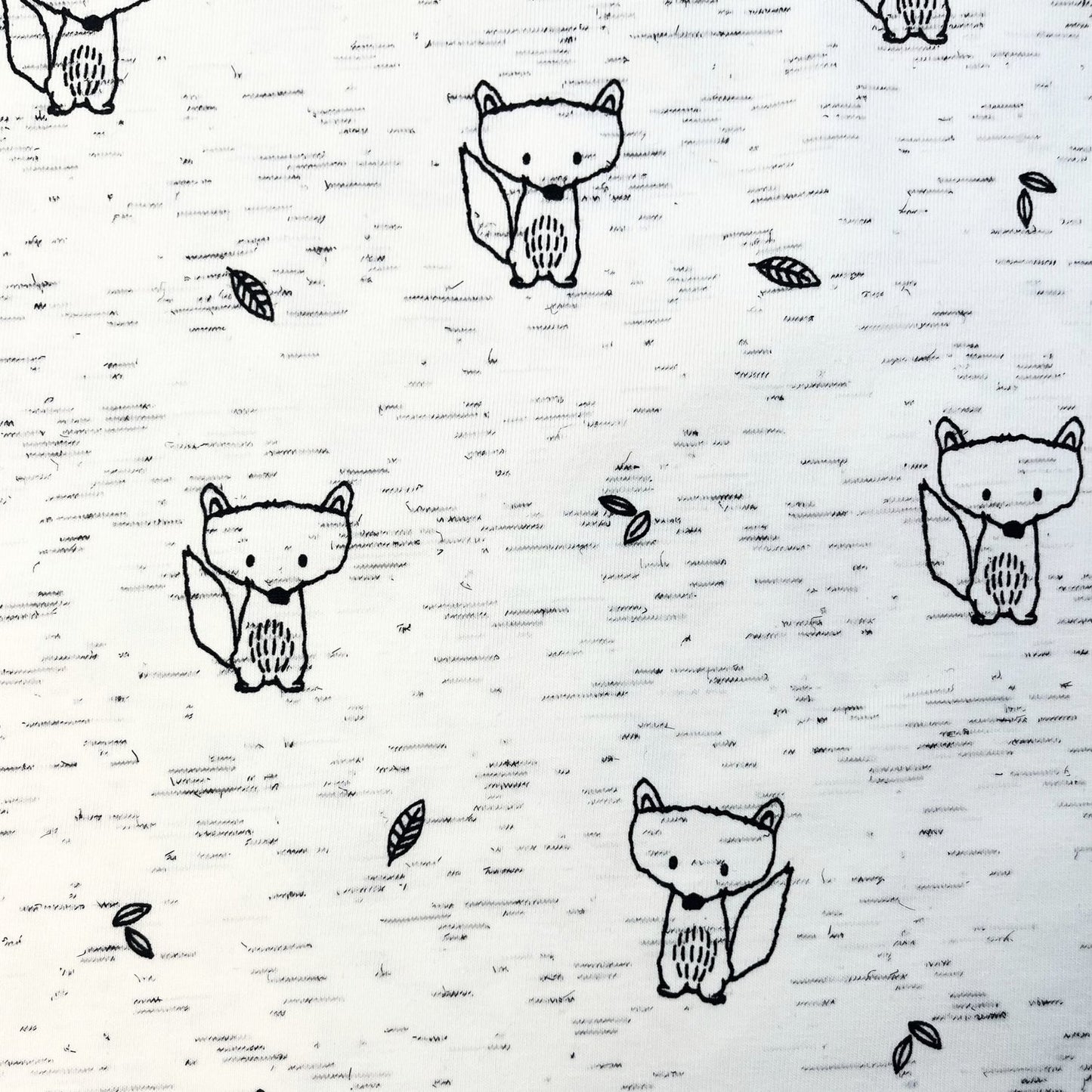 Fox Animal Print Gender Neutral Neppy Jersey, Baby & Childrens Stretch Fabric.
