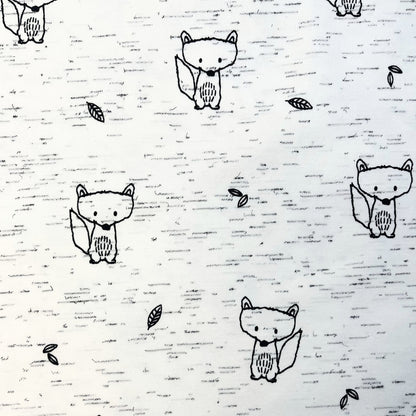 Fox Animal Print Gender Neutral Neppy Jersey, Baby & Childrens Stretch Fabric.