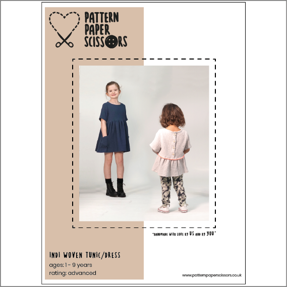 Girls Sewing Kit, Indi Tunic/Dress - 1-9 Years