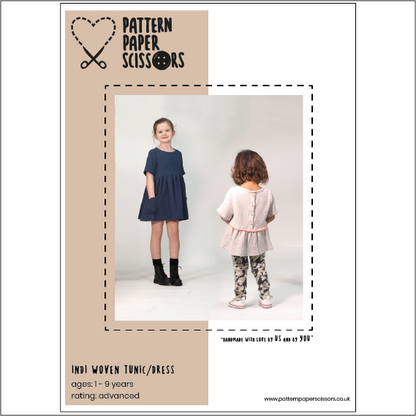 Girls Sewing Kit, Indi Tunic/Dress - 1-9 Years