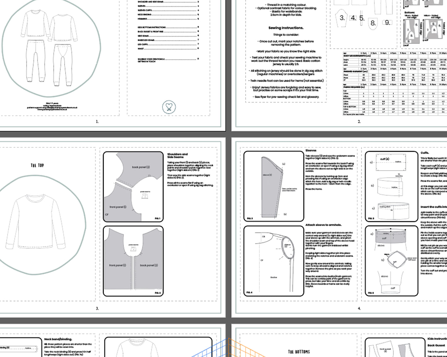 Childrens Snuggle Pyjamas - Sewing Pattern 1-11 years