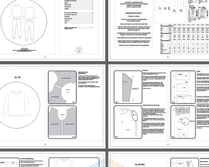 Childrens Snuggle Pyjamas - Sewing Pattern 1-11 years