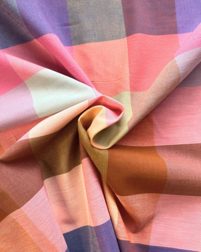 100% lightweight cotton check pattern by Fablism