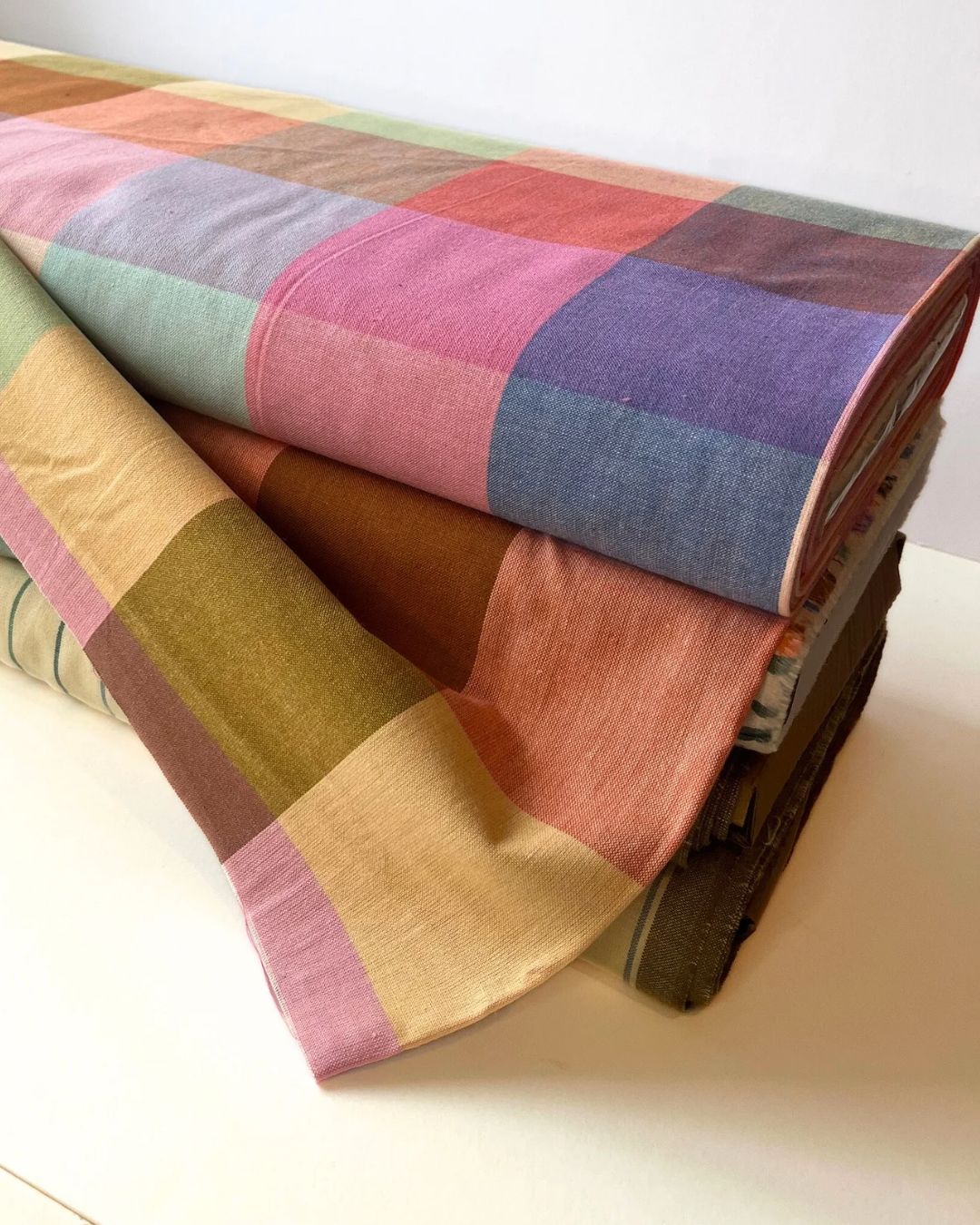  Midsommar Large Check cotton fabric for sewing