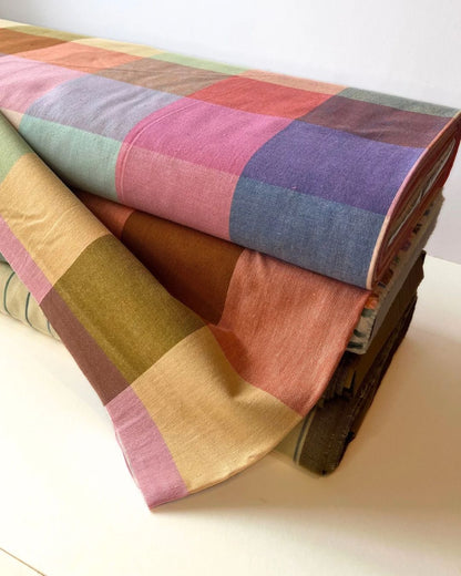  Midsommar Large Check cotton fabric for sewing